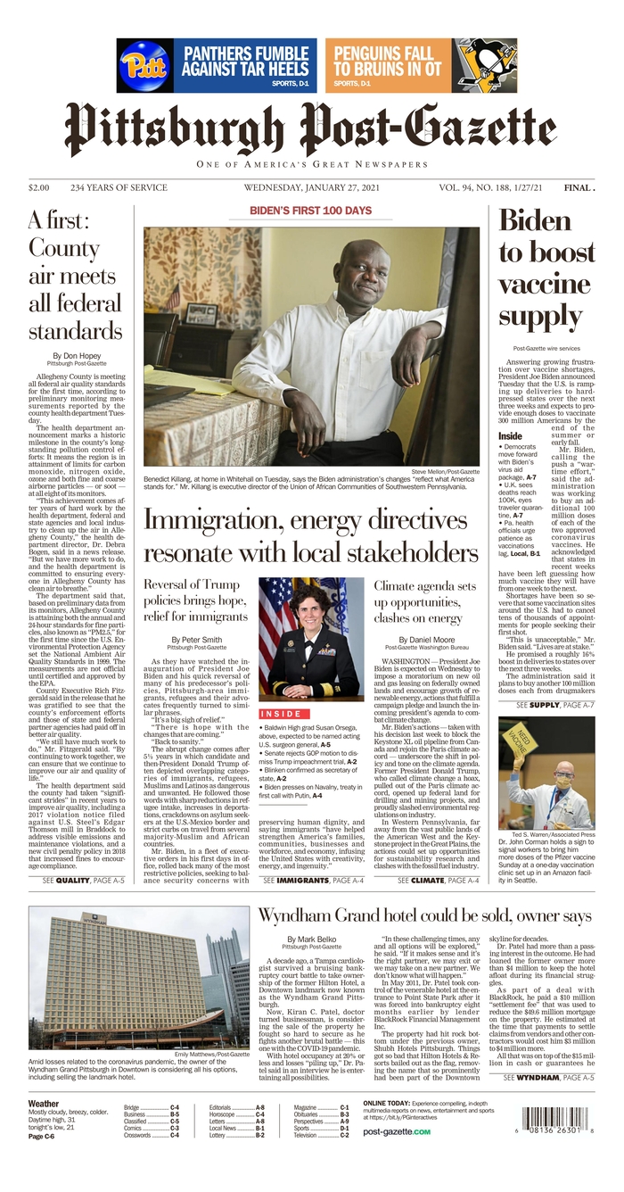 Pittsburgh Post-Gazette Sunday - Pensilvânia